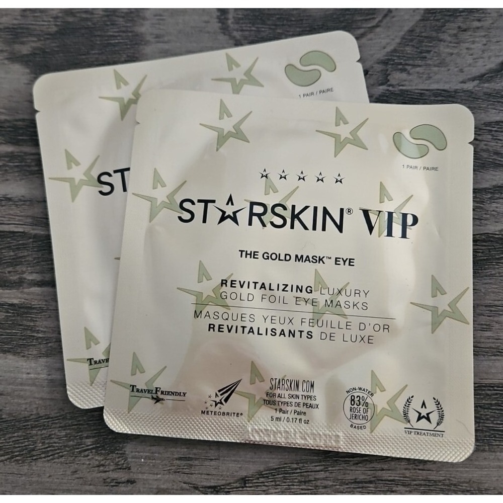 Starskin VIP The Gold Mask Eye Masks Two Pairs Sealed EXP 05/2025